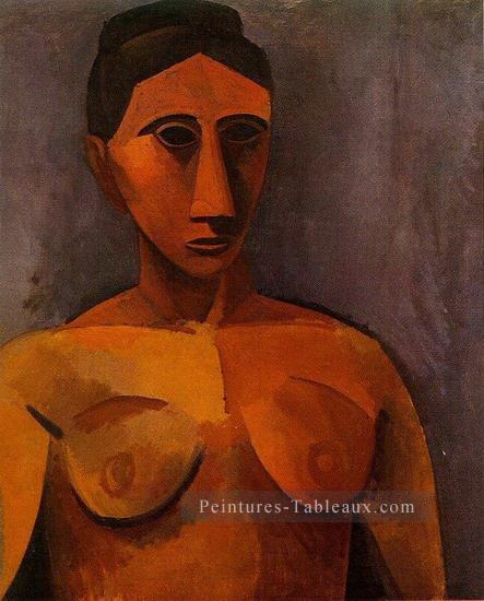 Bust of Femme 3 1908 cubism Pablo Picasso Peintures à l'huile
